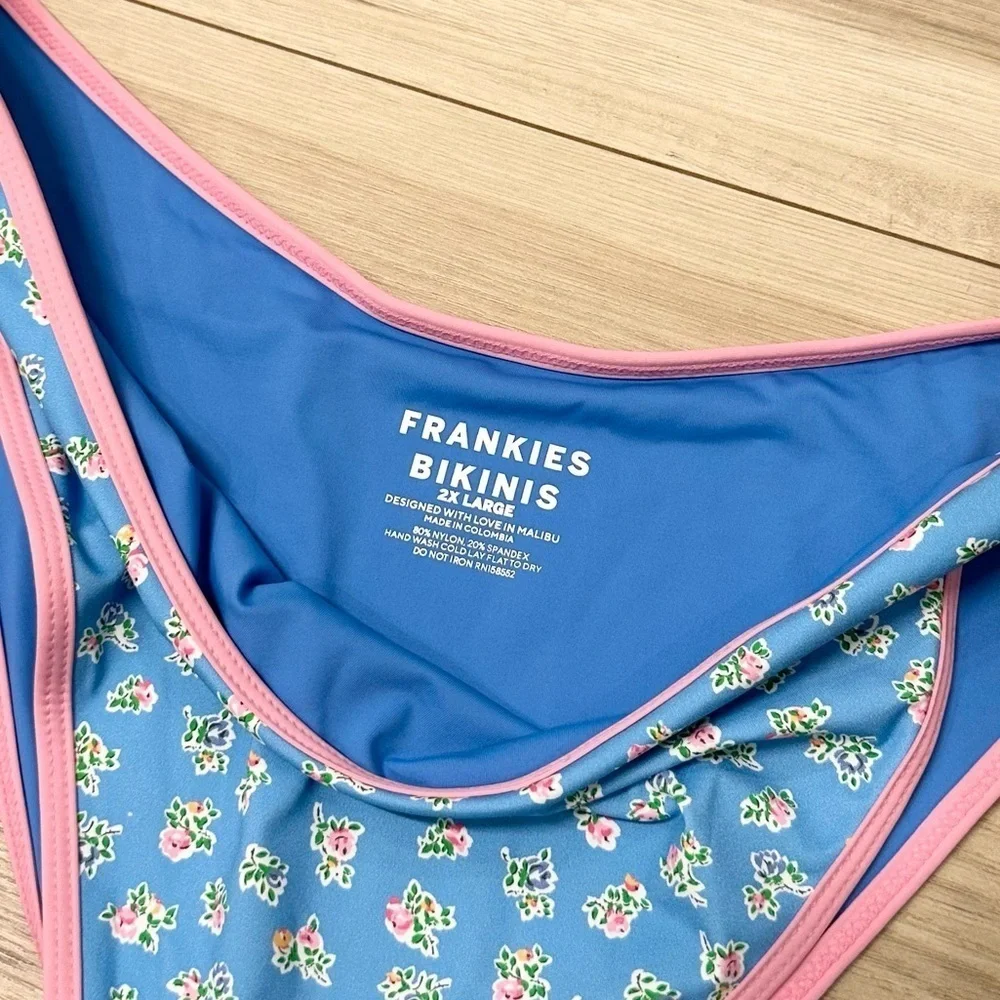 NWT Frankies Bikinis Women’s Dove Classic Floral Bikini Bottom